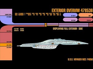 Star Trek LCARS Animations - Voyager Exterior Overview