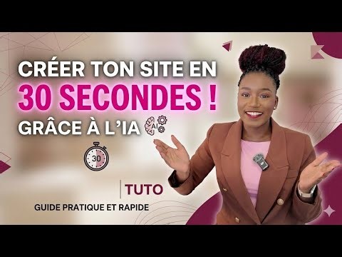 COMMENT CRÉER SON SITE INTERNET RAPIDEMENT AVEC L'IA | Formation Gratuite Création de site internet 