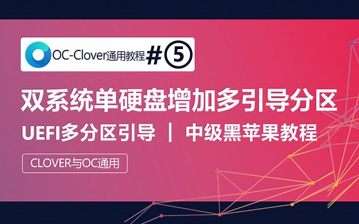 UEFI多分区引导-双系统单硬盘增加多引导分区-中级黑苹果教程