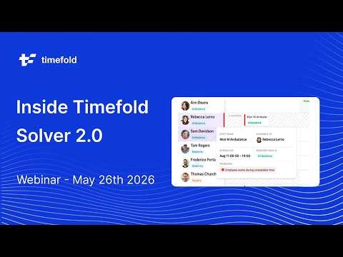 Live webinar: Inside Timefold Solver 2.0