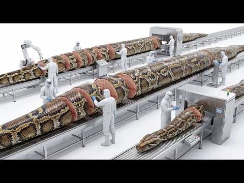 AI Technology Exposed: Python Farming Process for Meat and Skin Full Process