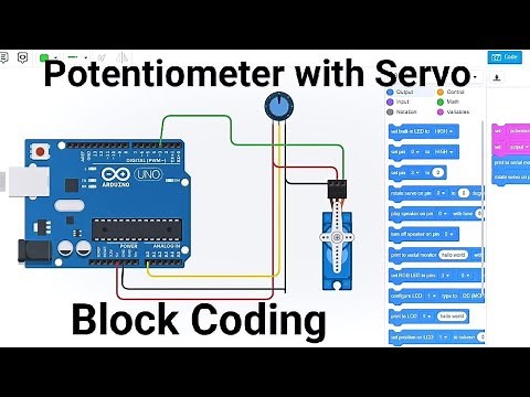 tinkercad servo with potentiometer | tinkercad servo motor code | tinkercad arduino projects