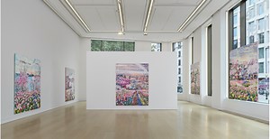 A free exhibition of Damien Hirst’s newest paintings has opened in London