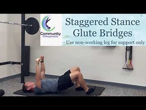 Staggered Stance Glute Bridge