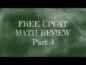 UPCAT Math Review - Part 3