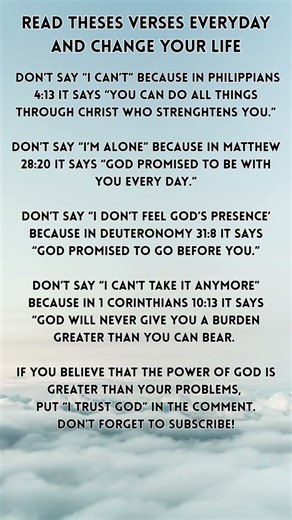Read these verses every day and change your life