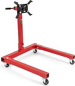 IRONMAX Engine Stand, 3/8 Ton (750 LBS) Capacity Steel Motor Stand with 360 Degree Rotating Head and 4 Adjustable Arms, Rotating Engine Stand for Vehicle Repair Maintenance Restoration