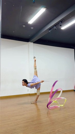 Rhythmic Gymnastics Ribbon Dance Performance