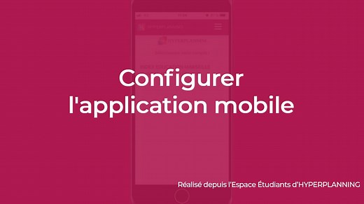 Configurer l'application mobile