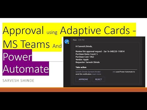 Approval with Adaptive Cards | Microsoft Teams and Power Automate | Power Platform | SharePoint