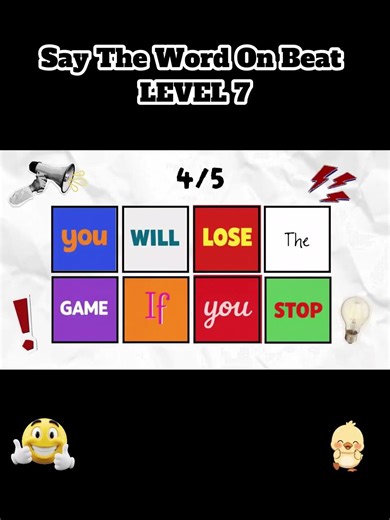 Say The Word On Beat | LEVEL 7 | Beat The Word