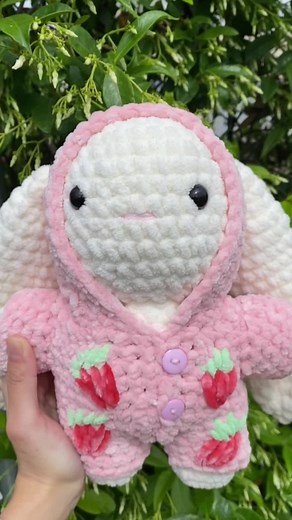 Onesie bunny 🍓 #crochet #fyp #bunny #strawberries