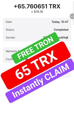 FREE Tron 65 TRX Instantly CLAIM| Tronpick Earning| Foucedpay| Binance| Crypto Earning| Script| hack
