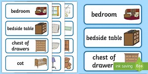 Bedroom Word Cards