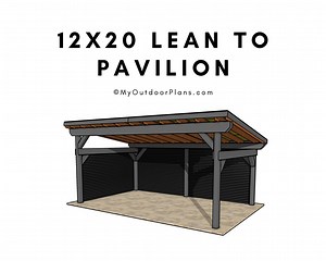 12x20 Lean to Pavilion Plans