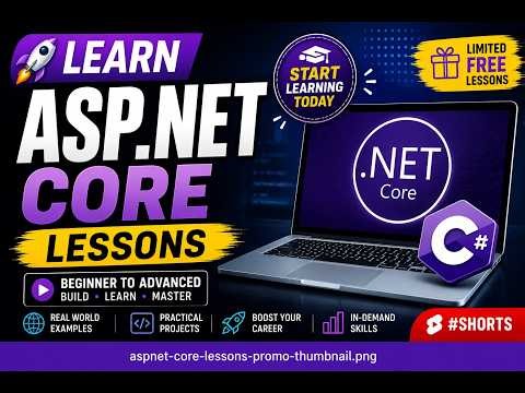 🚀 Learn ASP.NET Core for FREE Lessons| Complete Beginner to Advanced Course #shorts
