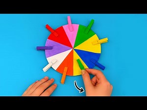 DIY Paper Color Matching Toy for Kids | Montessori Color Wheel #diy #craft #craftyfun #kids