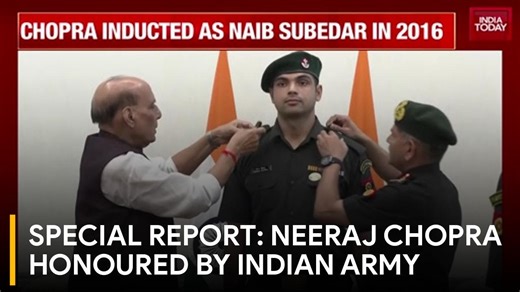 Golden Arm Gets New Stripes: Neeraj Chopra Now An Honorary Lieutenant Colonel In Indian Army