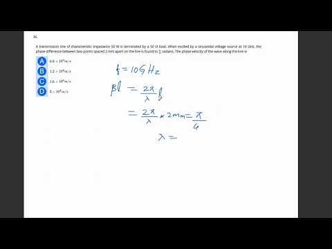 GATE 2011|ECE PYQ|TRANSMISSION LINES|STEP-BY-STEP SOLUTION|20