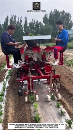 Field Planting Machine Improves Workflow Efficiency #farming