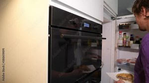 Reheating leftovers in the microwave oven for a quick meal or snack