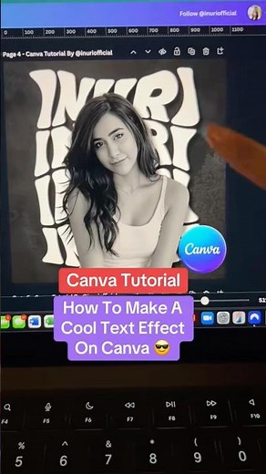 Canva Tutorial - How To Create A Custom Text Effect Using Canva! 😎