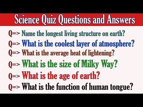 60 General Science Trivia Quiz - Science GK - General Knowledge Questions and Answers in English