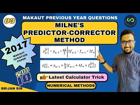 Milne's Predictor Corrector Method | Calculator Trick | Solution of Ordinary Differential Equations