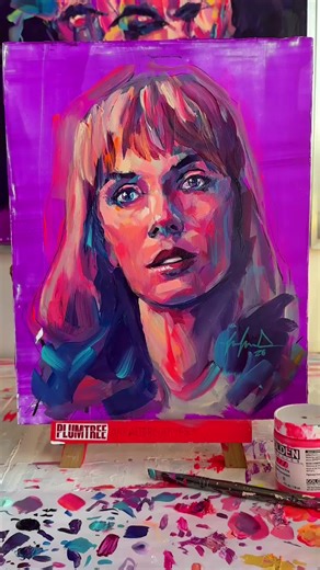 Painting Rockin Robin from Stranger Things! The final season of stranger things was a bit uneven, but I still had fun spending time with all the characters from the show. Finding Robin’s likeness in this one was really hard, especially with trying to go with a stranger things colour scheme, but I think I did alright #strangerthings #strangerthingsedit #vecna #robinbuckley #strangerthingsfinale