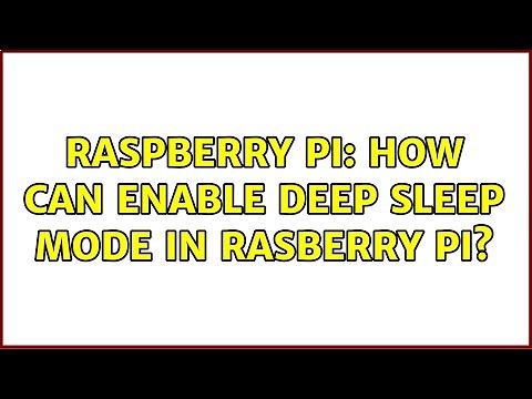 Raspberry Pi: How can enable Deep sleep mode in Rasberry PI?