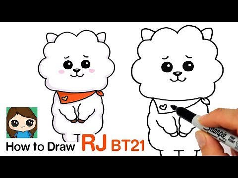 How to Draw BT21 RJ | BTS Jin Persona
