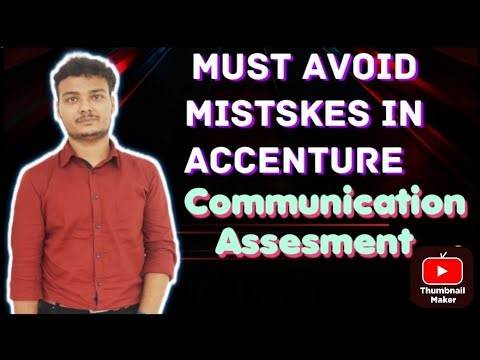 Must Avoid These Mistakes In Accenture Communication Assessment ||