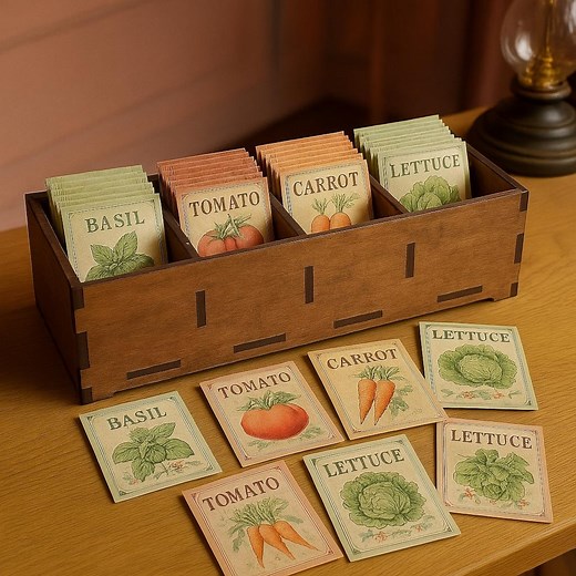 Seed Storage Box, Wooden Seed Box, Seed Organizer, Garden Seed Container, Seed Storage, Seed Packet Holder, Gardening Box, Gardener Box - Etsy