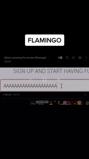Flamingo screaming