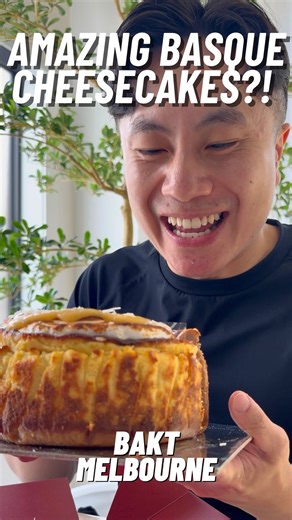 Kevin | Food & Life Vlogs on Instagram: "AMAZING BASQUE CHEESECAKES?! @bakt.melb We’re trying out a host of delights this festive season and the guys at📍Bakt have cooked up a storm with their half and half rotating special, with December coming in hot with their Mango Yuzu Pavlova and Hazelnut Praline🙏🔥 Very very good stuff from the girls here, perfect addition to your Christmas lineup that’ll have your friends and family wanting more 👀 EAT WITH KEVIN DISCLAIMER [ ] paid invite [ ] invite ✅