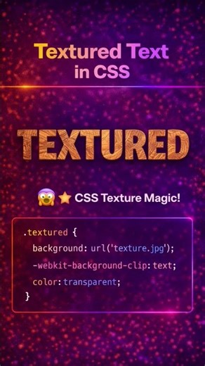 Create Textured Text Using Only CSS 😱#shorts #shortsfeed #css #frontend #webdevelopment #viral