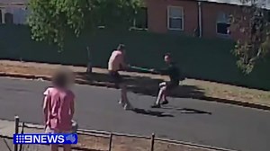 Children were among a dozen shocked witnesses to a wild street fight in Davoren Park. Weapons seen flying, one man struck repeatedly by a knife slashing through the air. It all started when he tried to intervene in the other man's domestic dispute. @inga_neilsen #9News | 9 News Adelaide