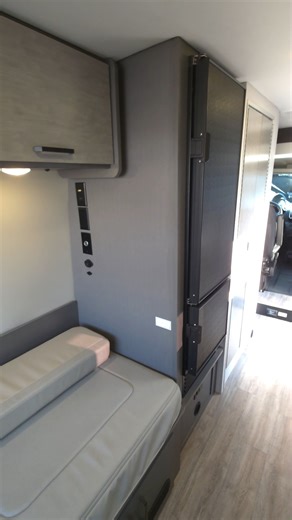 Drive it anywhere. Enjoy it everywhere. The 2026 Tellaro Sport 20YS features a versatile sofa bed system, a fully equipped kitchen with a portable cooktop and large refrigerator, and a wider wet bath than other Tellaro® models. Explore this camper van now at www.thormotorcoach.com/tellaro. | Thor Motor Coach