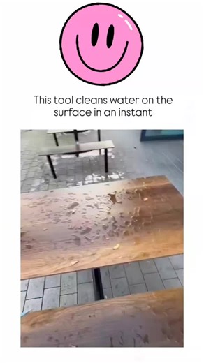 trend booster on Instagram: "The post demonstrates a blue squeegee tool rapidly removing water from a rain-wet wooden picnic table in under 25 seconds, emphasizing its utility for quick outdoor surface drying. It quotes an unrelated video of a bandsaw precisely cutting a painted wooden carrot shape, likely to leverage viral tool demonstration trends on X for increased engagement. Posted by @kerduscoksu , a creator specializing in short tool hack videos, it has amassed 4.5 million views and 136 r