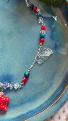 SEA SHELL Necklace, Handmade Beaded Chain and Pendant Necklace, Marine Theme - Etsy