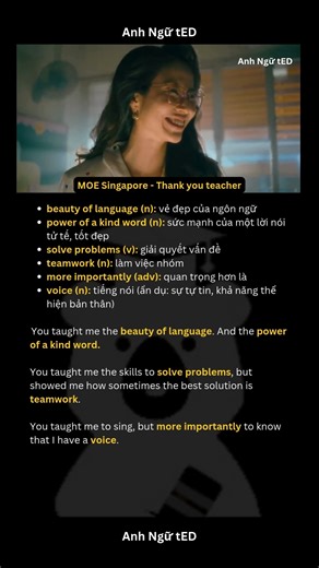 Lời cảm đến thầy cô giáo của Bộ Giáo dục Singapore #HappyTeachersDay #ielts #Singapore | Anh Ngữ TED