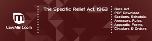 Specific Relief Act 1963 Bare Act PDF download
