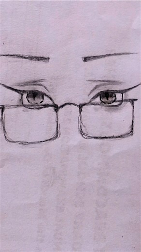 How to draw EYES ✨ ( with glasses) #drawing #drawingtutorial #art #sketch #howtodraw