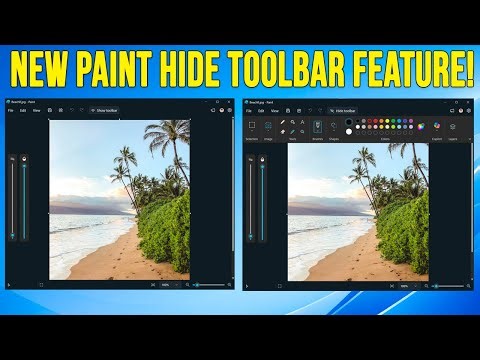 New MS Paint Feature: Collapse/Hide the Ribbon for More Canvas Space!