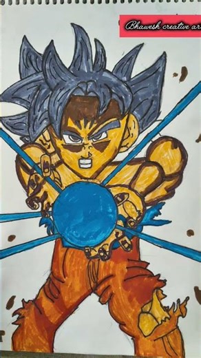 I made a drawing of goku mastered ultra instinct please supportmy channel #viral short#trending song