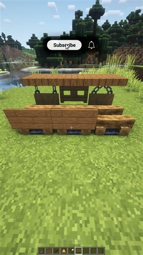 Build CUTE Park Table in Minecraft 🏕️ #minecraft #shorts