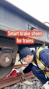 Smart brake shoes have been widely used in China to prevent locomotives from slipping and ensure safer operations. #China #Railway #SpringFestival #TravelRush | China Xinhua Sci-Tech