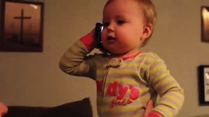 Baby Talks to Dad on Phone on Make a GIF