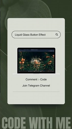 Liquid Glass Button Effect ✨ | HTML CSS & JavaScript UI Magic