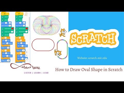 How to draw Oval Shape in Scratch using Pen blocks | Learn Scratch 3.22.0 | SistersLoves